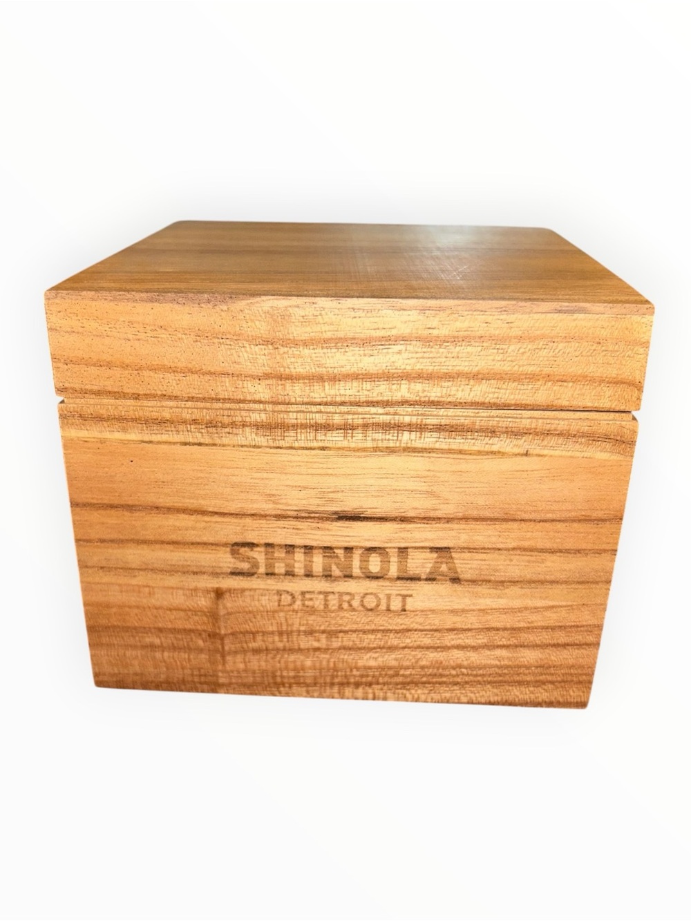 Shinola Detroit Wood Watch Box Authentic Storage Case Collectible Empty